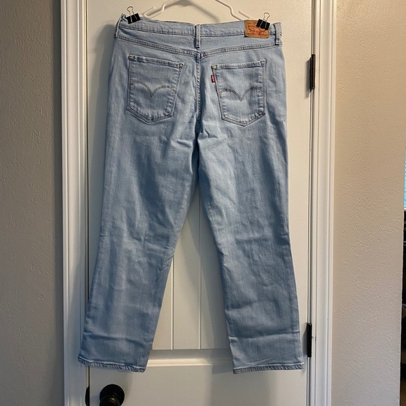 Levis 724 High rise Straight Crop Jeans Size 33 - Picture 5 of 6
